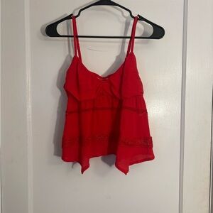 Red Sleeveless Top